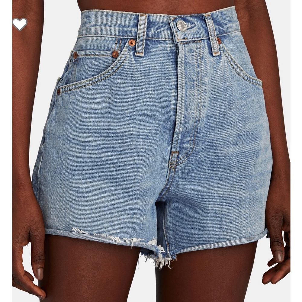 New With Tags RE/DONE 50s Pinchwaist Denim Shorts